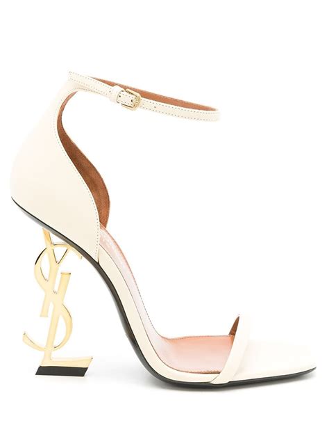 white and gold ysl|white ysl shoes.